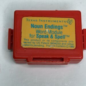 Texas Instruments Speak & Spell Noun Endings Word Module - Untested